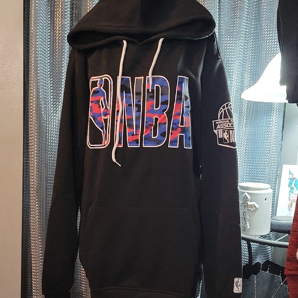 NBA Black Hoodie with Blue and Red Logo